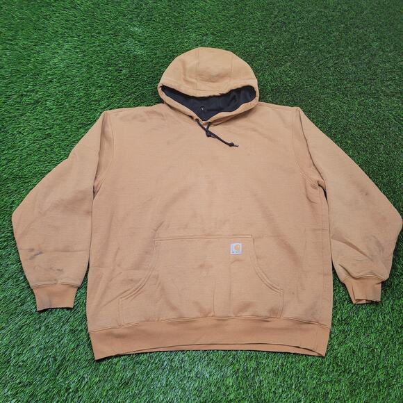 Distressed Carhartt Thermal Lined Hoodie Mens XL (Fits XXL) Streetwear - Picture 1 of 11